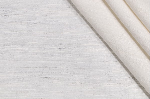Soprano Silk Woven Decorator Fabric in Ivory