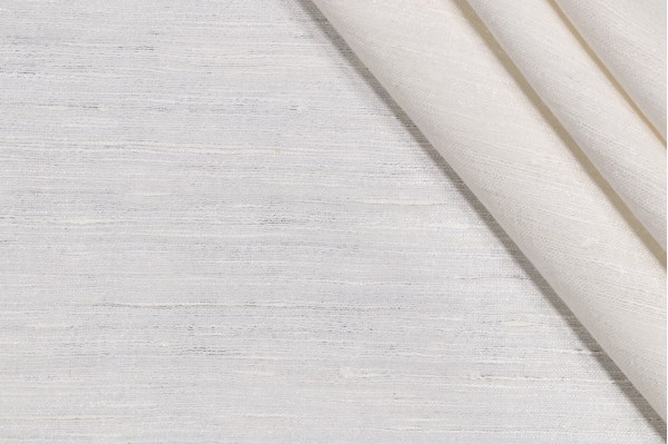Soprano Silk Woven Decorator Fabric in Ivory