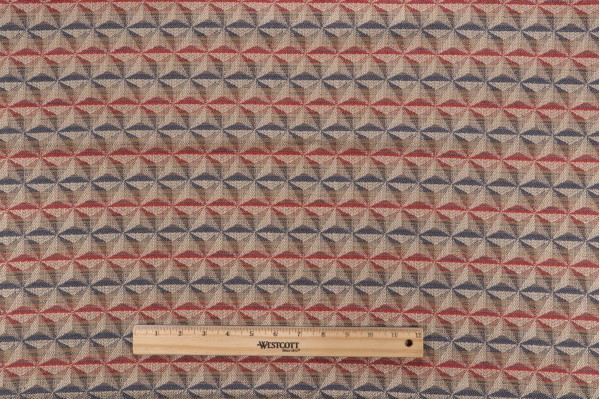 1 Yard Orizuru Woven Upholstery Fabric in Majolica