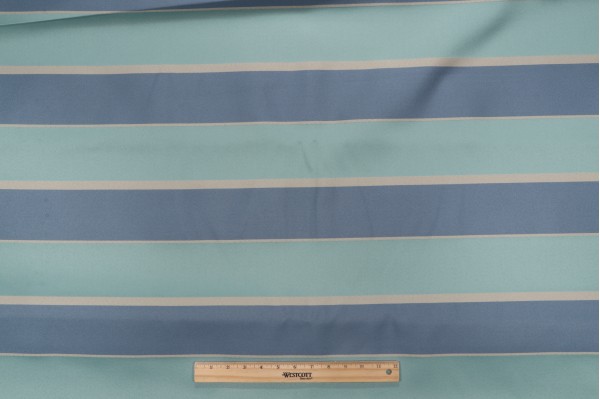 Robert Allen Island Stripe Woven Upholstery Fabric in Ocean