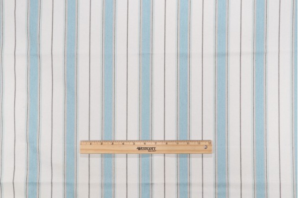 1 Yard Thibaut Stonington Stripe W80107 Woven Upholstery Fabric in Aqua