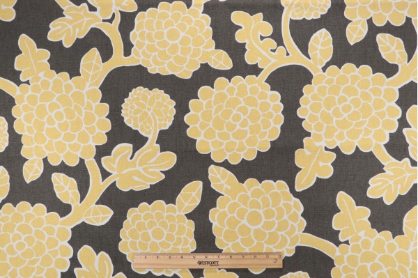 Click for 1 Yard Thibaut Nikko F916016 Printed Linen Blend Drapery Fabric in Yellow and Grey 1 Yard Thibaut Nikko F916016 Printed Linen Blend Drapery Fabric in Yellow and Grey