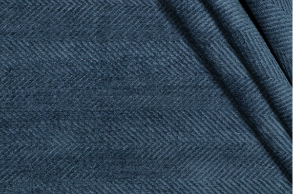 Thibaut Hillside Herringbone W72934 Woven Chenille Upholstery Fabric in Cadet