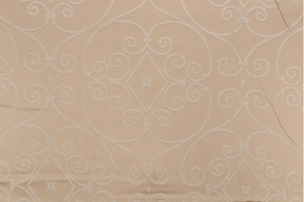 1 Yard Anna French Lavolta Scroll W71807 Woven Upholstery Fabric in Cream for Thibaut