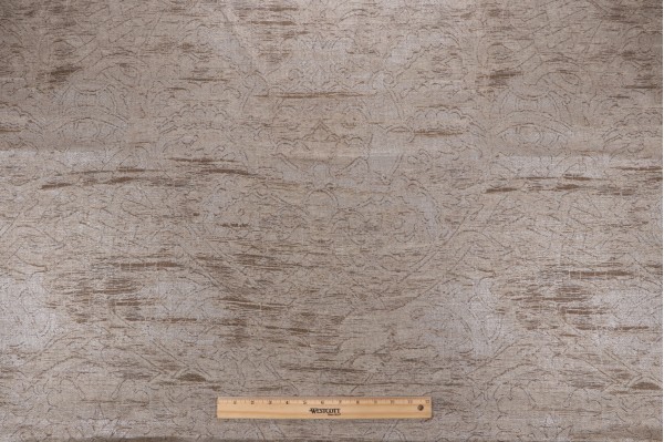 Thibaut Matteo P54605 Printed Linen Drapery Fabric in Pewter