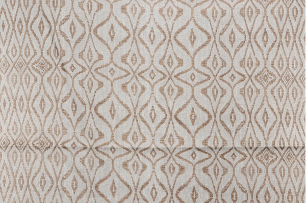 1 Yard Thibaut Papua P78402 Printed Linen Drapery Fabric in Bronzino