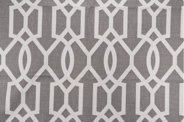 Thibaut Downing Gate F916050 Printed Linen Blend Drapery Fabric in Grey