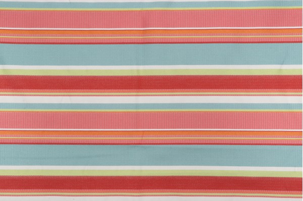 1 Yard Thibaut Brighton Stripe W77997 Woven Upholstery Fabric in Aqua and Pink