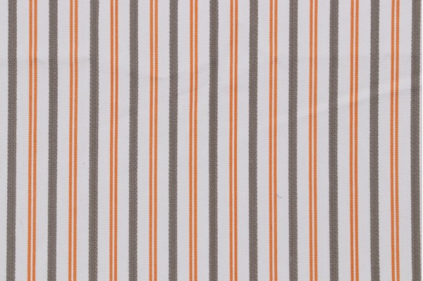 Thibaut Resort Ticking W716039 Woven Cotton Decorator Fabric in Grey and Orange