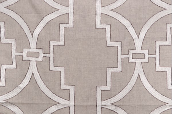 Anna French Songyue W736147 Embroidered Drapery Fabric in Natural for Thibaut