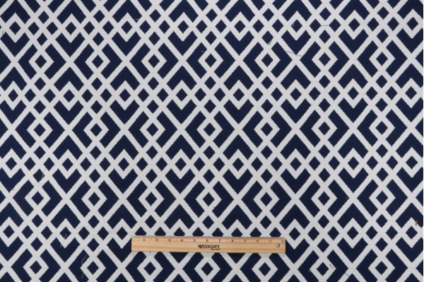 1 Yard Thibaut Gabriel W8444 Woven Polyester Outdoor Fabric in Navy