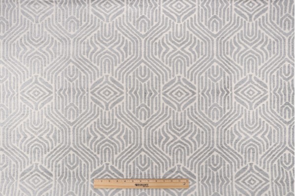 Valdese Weavers Larmore Woven Chenille Upholstery Fabric in Rain