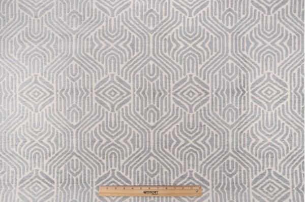 Valdese Weavers Larmore Woven Chenille Upholstery Fabric in Rain