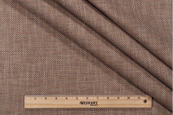 Thibaut Wellesley Herringbone W72969 Woven Upholstery Fabric in Tobacco
