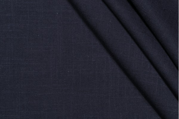 Covington Jefferson Linen Woven Drapery Fabric in 55-Navy