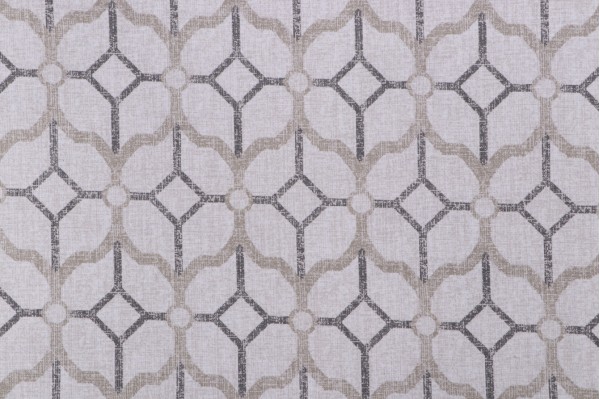 Magnolia Home Rockaway Printed Cotton Drapery Fabric in Pewter