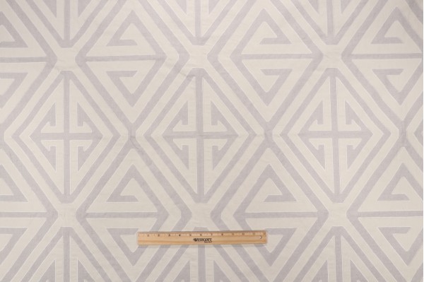 Thibaut Demetrius Applique W724304 Embroidered Drapery Fabric in Natural
