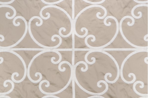 Thibaut Cernobbia W714202 Embroidered Drapery Fabric in Beige