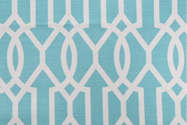 Thibaut Downing Gate F916046 Printed Linen Blend Drapery Fabric in Turquoise