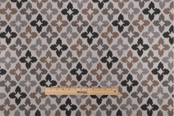 Thibaut Novia F964126 Printed Cotton Drapery Fabric in Grey