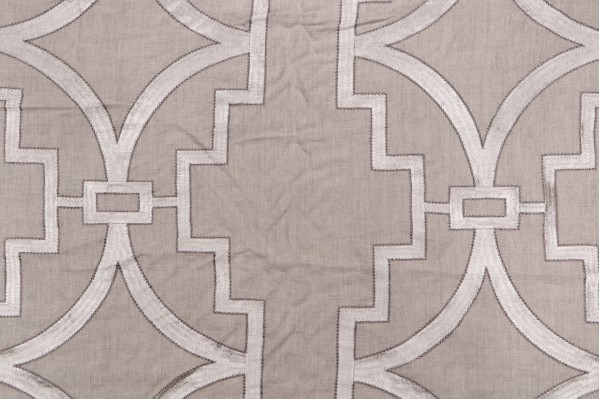 Anna French Songyue W736147 Embroidered Drapery Fabric in Natural for Thibaut