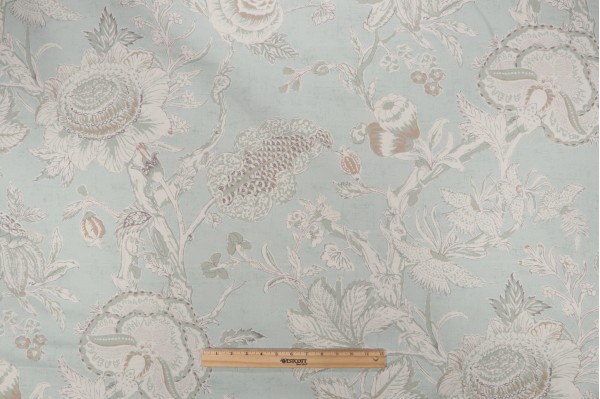 Click for 13.75 Yards Thibaut Rittenhouse F94149 Printed Cotton Blend Drapery Fabric in Sea Glass Thibaut Rittenhouse F94149 Printed Cotton Blend Drapery Fabric in Sea Glass