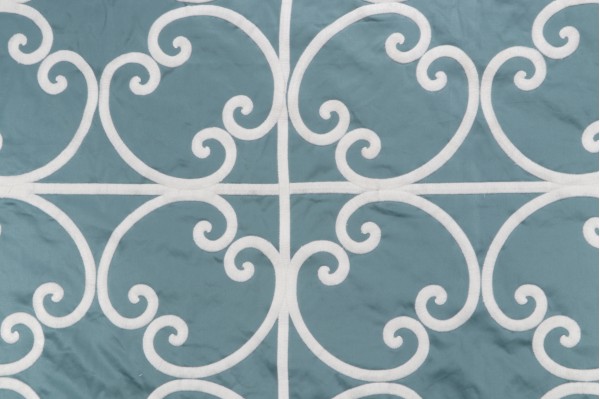 Click for 8.25 Yards Anna French Cernobbia W714200 Embroidered Drapery Fabric in Mineral for Thibaut Anna French Cernobbia W714200 Embroidered Drapery Fabric in Mineral for Thibaut
