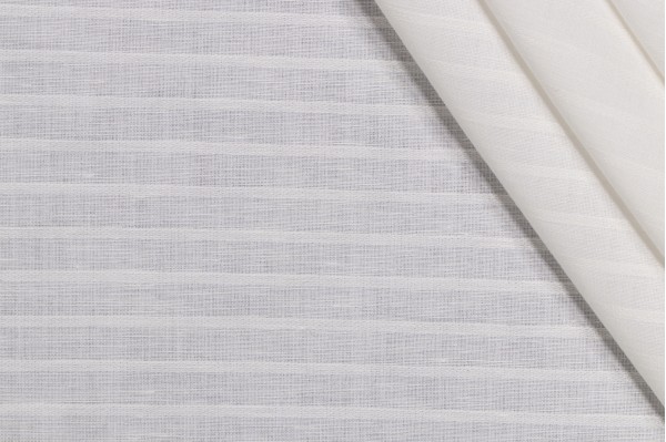 Click for 11 Yards Thibaut Stripe Sheer Linen Drapery Fabric in Off-White Thibaut Stripe Sheer Linen Drapery Fabric in Off-White