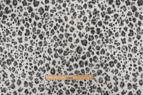 Thibaut Panthea F924377 Printed Linen Drapery Fabric in Black and White