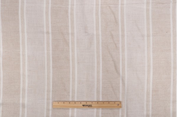 P Kaufmann Loam Woven Chenille Upholstery Fabric in Flax 