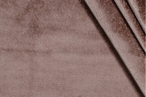 Sample of P Kaufmann Intaglio Velvet Upholstery Fabric in Taupe 