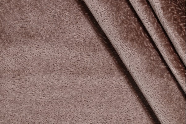 Sample of P Kaufmann Intaglio Velvet Upholstery Fabric in Taupe 