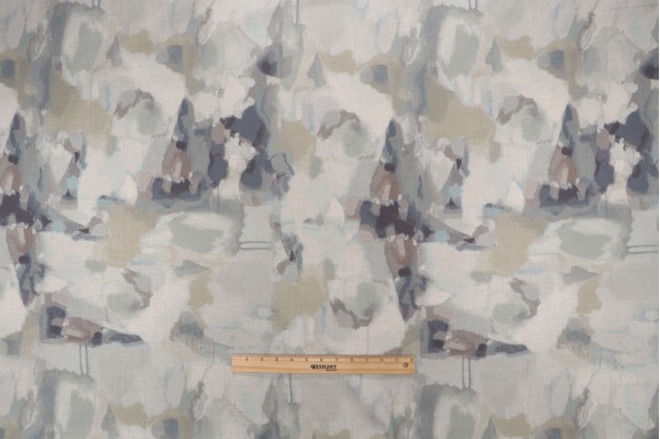 PK Lifestyles Lunar Voyage Printed Drapery Fabric in Fog 