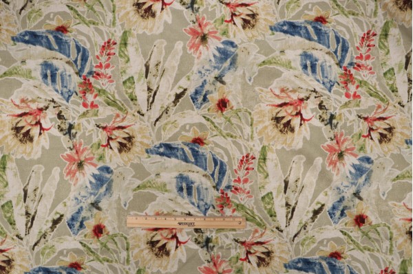Click for 3.63 Yards Tommy Bahama Kamari Printed Cotton Blend Drapery Fabric in Twine Tommy Bahama Kamari Printed Cotton Blend Drapery Fabric in Twine