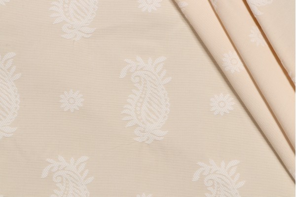 Click for 4 Yards Thibaut Wharton Paisley W74138 Damask Upholstery Fabric in Cream Thibaut Wharton Paisley W74138 Damask Upholstery Fabric in Cream