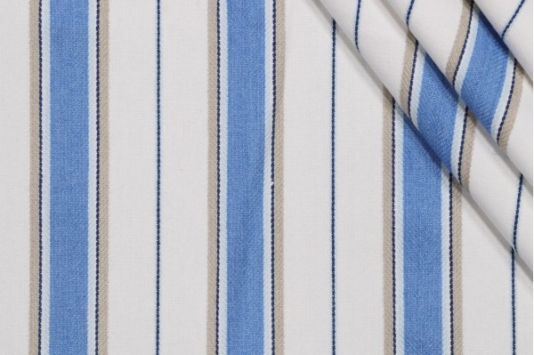Thibaut Stonington Stripe W80106 Woven Upholstery Fabric in Blue