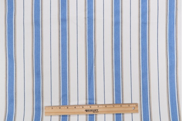 Thibaut Stonington Stripe W80106 Woven Upholstery Fabric in Blue