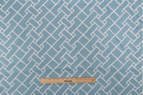 Click for 1.13 Yards Thibaut Parquet W80549 Woven Solution Dyed Acrylic Outdoor Fabric in Spa Blue Thibaut Parquet W80549 Woven Solution Dyed Acrylic Outdoor Fabric in Spa Blue