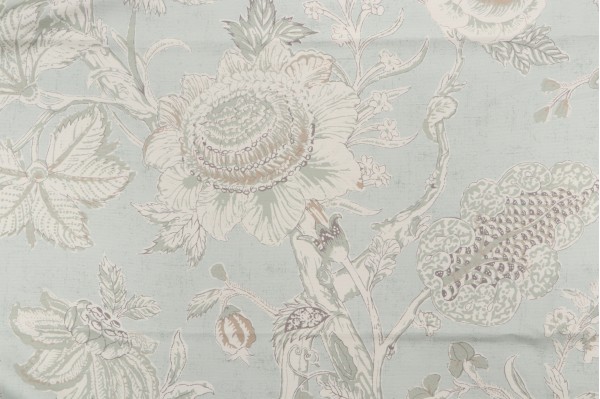 Thibaut Rittenhouse F94149 Printed Cotton Blend Drapery Fabric in Sea Glass