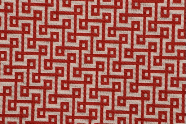 Thibaut Circuit W74331 Woven Upholstery Fabric in Tomato on Almond