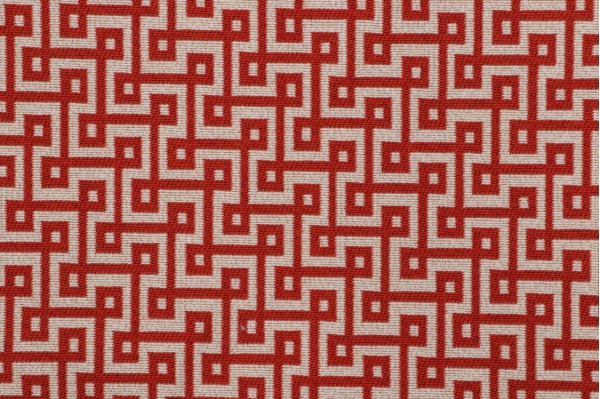 Thibaut Circuit W74331 Woven Upholstery Fabric in Tomato on Almond