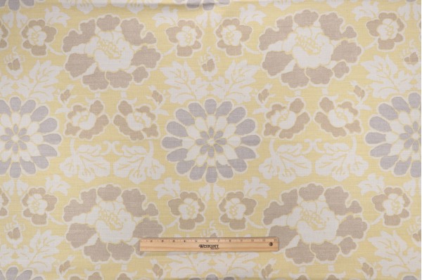 Click for 2.25 Yards Thibaut Shima AF2589 Printed Linen Blend Drapery Fabric in Yellow Thibaut Shima AF2589 Printed Linen Blend Drapery Fabric in Yellow