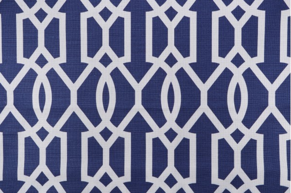 Thibaut Downing Gate F916047 Printed Linen Blend Drapery Fabric in Navy