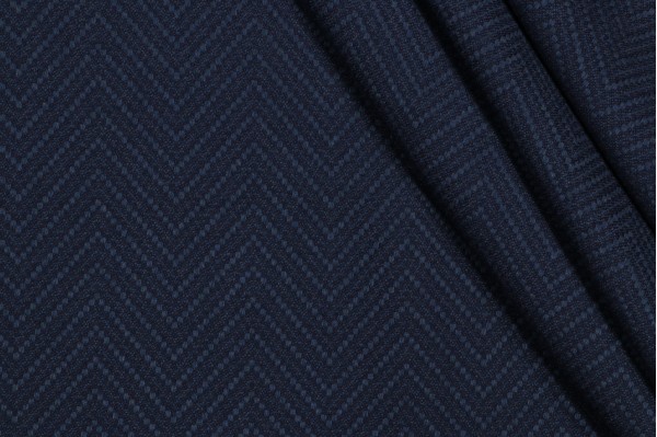 Thibaut Haven Herringbone W80008 Woven Solution Dyed Acrylic Outdoor Fabric in Navy