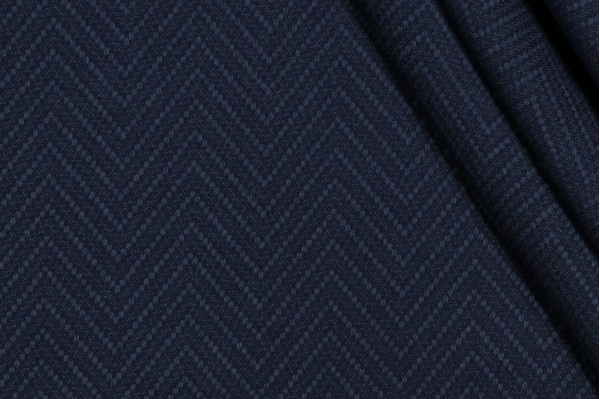 Thibaut Haven Herringbone W80008 Woven Solution Dyed Acrylic Outdoor Fabric in Navy