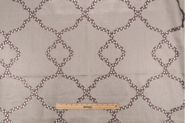 Thibaut Gibraltar W72771 Embroidered Drapery Fabric in Natural