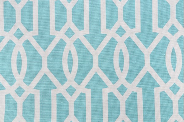 Thibaut Downing Gate F916046 Printed Linen Blend Drapery Fabric in Turquoise