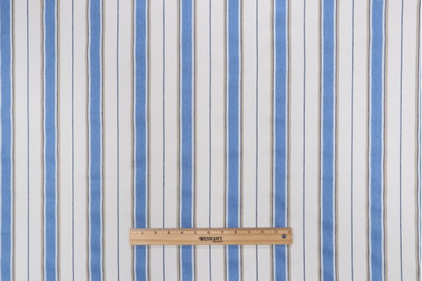 Thibaut Stonington Stripe W80106 Woven Upholstery Fabric in Blue