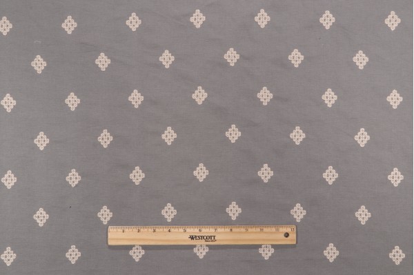 Anna French Zambia W736118 Embroidered Drapery Fabric in Grey for Thibaut