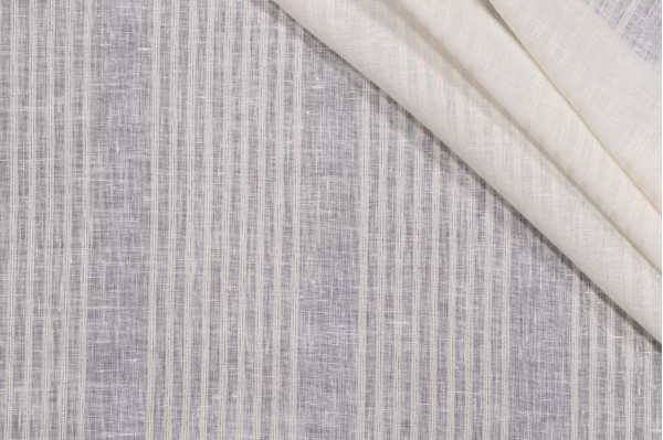 Thibaut Sheer Stripe AW2554 Woven Drapery Fabric in White